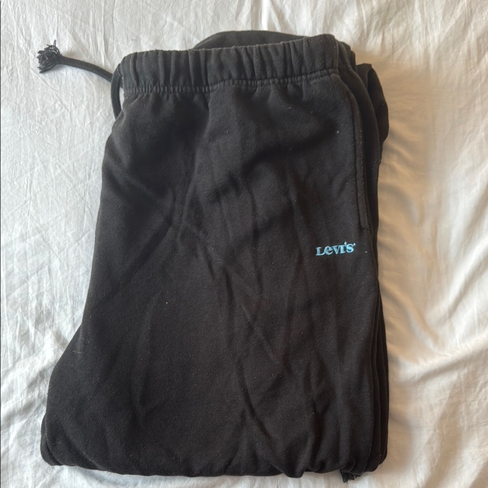 Levi's Black Joggers with Blue Logo